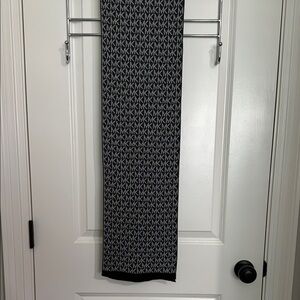 Michael Kors Black and Gray Monogram Scarf